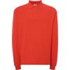 JHK Polo Uomo regular manica lunga Warm Red
