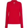 JHK Polo donna regular LADY manica lunga Rossa