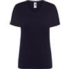 JHK T-shirt donna Regular lady v-neck blu navy