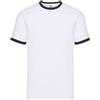 FRUIT OF THE LOOM T-shirt ringer uomo Bianco con profili neri