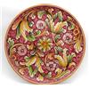 CERAMICHE CALTAGIRONE Piatto Ceramica Caltagirone Rosso Fiori da cm 38