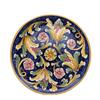 CERAMICHE CALTAGIRONE Piatto Ceramica Caltagirone Blu Cobalto Fiori da cm 38