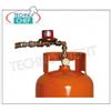 Regolatore gas (GPL 50 mbar), singolo, completo di raccordi