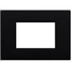 Tot Electric Placca 3 posti Living light nera compatibile tipo LNA4803AR