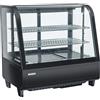 CoolHead Espositore Refrigerato da Banco RC100B - Doppi Vetri Curvi - Capacità Lt 100 - Temp +1° +12° C