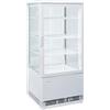 CoolHead Espositore Refrigerato RC78W con N° 4 Vetri- Gastronomia e Bibite - Capacità lt 78 - Temp +2° +12°C