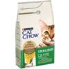 Purina Cat Chow Sterilised ricco di Pollo - 1,5 kg Croccantini per gatti