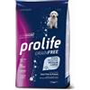 Prolife Grain Free Cane Puppy Sensitive Medium/Large Sogliola e Patate - 10 kg Monoproteico crocchette cani Croccantini per cani