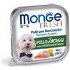 Monge Fresh Adult Patè con bocconcini 100 gr - Bocconcini con Pollo e Verdure - Confezione da 32 pezzi - Cibo Umido per Cani - 1° ORDINE? scegli lo sconto BZR5 / BZR20 + 200 punti fedeltà