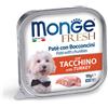 Monge Fresh Adult Patè con bocconcini 100 gr - Bocconcini con Tacchino - Confezione da 32 pezzi - Cibo Umido per Cani - 1° ORDINE? scegli lo sconto BZR5 / BZR20 + 200 punti fedeltà