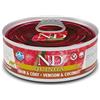 Farmina N&D Quinoa Grain Free Farmina N&D Quinoa Feline Umido 80 gr - Cervo e Cocco - Confezione da 24 pezzi - Cibo umido per gatti - 1° ORDINE? scegli lo sconto BZR5 / BZR20 + 200 punti fedeltà