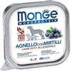 Monge Monoprotein Patè Adult Grain Free 150 gr - Agnello e Mirtilli Monoproteico crocchette cani Cibo Umido per Cani