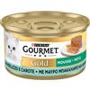 Gourmet Purina Gourmet Gold Mousse Umido Gatto con Verdure 85 gr - Merluzzo e Carote Cibo umido per gatti