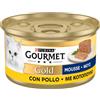Gourmet Purina Gourmet Gold Mousse Umido Gatto 85 gr - Pollo - Confezione da 24 pezzi - Cibo umido per gatti - 1° ORDINE? scegli lo sconto BZR5 / BZR20 + 200 punti fedeltà