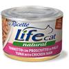 LifeCat Life Cat Natural Le Ricette 150 gr - Tonnetto con prosciutto di pollo Cibo umido per gatti