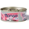Monge Jelly Adult cottura al vapore 80 gr - Pezzetti di Tonno del Pacifico con Gamberetti - Confezione da 24 pezzi - Cibo umido per gatti - SPEDIZIONE GRATIS 1° ORDINE + scegli lo sconto BZR5 / BZR20