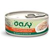 Oasy Specialità Naturale Cat Adult Straccetti in soft-jelly 70 gr - Pollo e Prosciutto - Confezione da 24 pezzi - Cibo umido per gatti