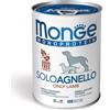 Monge Monoprotein SOLO Patè Grain Free 400 gr - Agnello - Confezione da 6 pezzi - Umido Monoproteico Cane