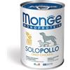 Monge Monoprotein SOLO Patè Grain Free 400 gr - Pollo - Confezione da 6 pezzi - Umido Monoproteico Cane