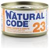 Natural Code acqua di cottura in Jelly 85 gr - 23 - Tonno, Patate e Carote - Confezione da 24 pezzi - Cibo umido per gatti - 1° ORDINE? scegli lo sconto BZR5 / BZR20 + 200 punti fedeltà