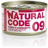 Natural Code acqua di cottura 85 gr - 09 - Tonno e Gamberetti Cibo umido per gatti