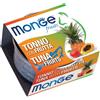 Monge Fruits Cat Adult prelibatezze naturali 80 gr - Tonno con Frutta - Confezione da 6 pezzi - Cibo umido per gatti - 1° ORDINE? scegli lo sconto BZR5 / BZR20 + 200 punti fedeltà