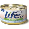 LifeCat Life Cat Natural Lattine 85 gr - Tonno con Pesce Bianco - Confezione da 24 pezzi - Cibo umido per gatti - 1° ORDINE? scegli lo sconto BZR5 / BZR20 + 200 punti fedeltà