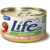 LifeCat Life Cat Natural con Frutta 85 gr - Tonnetto con Mela - Confezione da 24 pezzi - Cibo umido per gatti - 1° ORDINE? scegli lo sconto BZR5 / BZR20 + 200 punti fedeltà