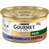 Gourmet Purina Gourmet Gold Patè Umido Gatto 85 gr - Agnello e Anatra - Confezione da 24 pezzi - Cibo umido per gatti - 1° ORDINE? scegli lo sconto BZR5 / BZR20 + 200 punti fedeltà