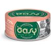 Oasy More Love Cat Adult Lattine in acqua di cottura 70 gr - Tonno con salmone - Confezione da 24 pezzi - Cibo umido per gatti - 1° ORDINE? scegli lo sconto BZR5 / BZR20 + 200 punti fedeltà