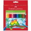 FABER-CASTELL Matite colorate Eco - triangolari - diametro mina 3 mm - con temperino - colori assortiti - Faber-Castell - astuccio 24 pezzi (unità vendita 1 pz.)