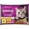 Whiskas Pure Delight Multipack 4 pezzi da 85 gr - Selezione Delicata Cibo umido per gatti