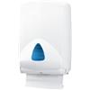 qts Distributore maxi di carta asciugamani QTS in ABS - 500 ff bianco vetrino blu con accessori FAA regolabili IN-FO1/WRN