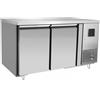Ristoattrezzature Modello: 8285,Tavolo frigo refrigerato a basso consumo energetico in acciaio inox 2 porte -2 +8 °C 1360x600x850 h mm