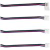 Connettore RGB 4Pin 10mm + cavo 15cm (per strisce LED) - (Conf. 4pz) Per Striscia IP20 (non siliconate)