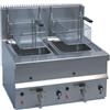 Ristoattrezzature Modello: 8455,Friggitrice a gas da banco 10+10 lt comandi elettromeccanici 700x600x650 h mm