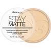 Rimmel London Stay Matte cipria compatta a lunga tenuta 14 g Tonalità 001 transparent