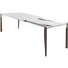 HORM tavolo allungabile rettangolare TANGO con piano in Fenix bianco - ENFB100X125+80