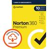 Norton 360 Premium 2025 10 PC Dispositivi 1 Anno iOs Mac Windows VPN ESD (non richiede carta di credito)
