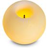 INNOLIVING SpA Innoliving Candela a LED Sferica Piccola in Vera Cera - Atmosfera Intima e Accogliente