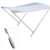TREM Cappottina Tendalino Parasole in Alluminio Verniciato Bianco Telo Bianco Strong