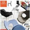 Elleci Office JAMILA Sedia impilabile 4 gambe cromo rivestimento ecopelle GAZEBO class 1IM