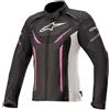 Alpinestars giubbotto donna Stella T-Jaws V3 Wp - 1239 Black/White/Fucsia taglia S