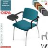 Elleci Office TEOREMA sedia impilabile sedile e schienale imbottiti rivestimento ecopelle SECRET class 1 IM