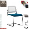 Elleci Office TEOREMA sedia impilabile schienale rete slitta rivestimento tessuto ANGEL class 1IM