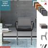 Elleci Office TEOREMA sedia impilabile con schienale rete rivestimento ecopelle SECRET class 1 IM