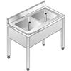 ACA Sistemi Lavello Acciaio Inox AISI 304 - 1 Vasca SX - Sgocciolatoio DX - Dim. 120x60x85 cm - con Alzatina