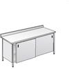 ACA Sistemi Tavolo Acciaio Inox Armadiato AISI 304 - Dim. 100x70x85 cm - con Alzatina