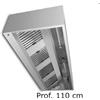 T.M.I Cappa cubica a parete TMI Easy EAWHQ AISI 304 - Prof. 110 cm senza Motore