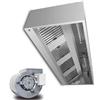 T.M.I Cappa cubica a parete TMI Easy EAWHMQ AISI 304 - Prof. 90 cm con Motore